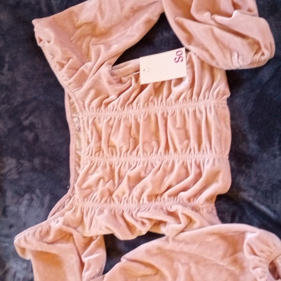 SO Tops - Adorable Velvet Blouse